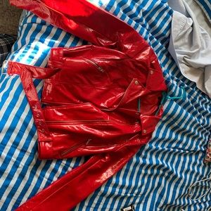Forever 21 Red Leather Jacket